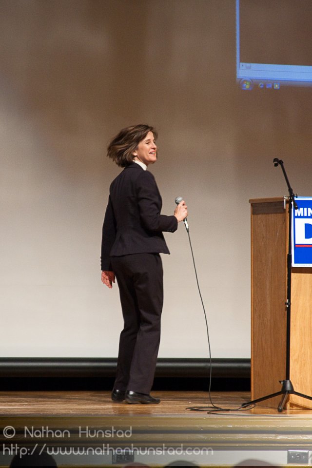 State Auditor Rebecca Otto addresses the SD59 convention